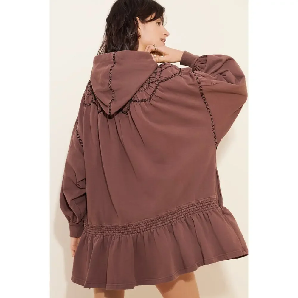Free People Marty Smocked Mini Dress / Tunic, NWOT, Size M
